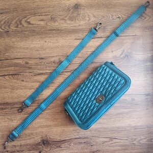 Lug Allegro Bubble Quilted Crossbody Bag Emerald Teal